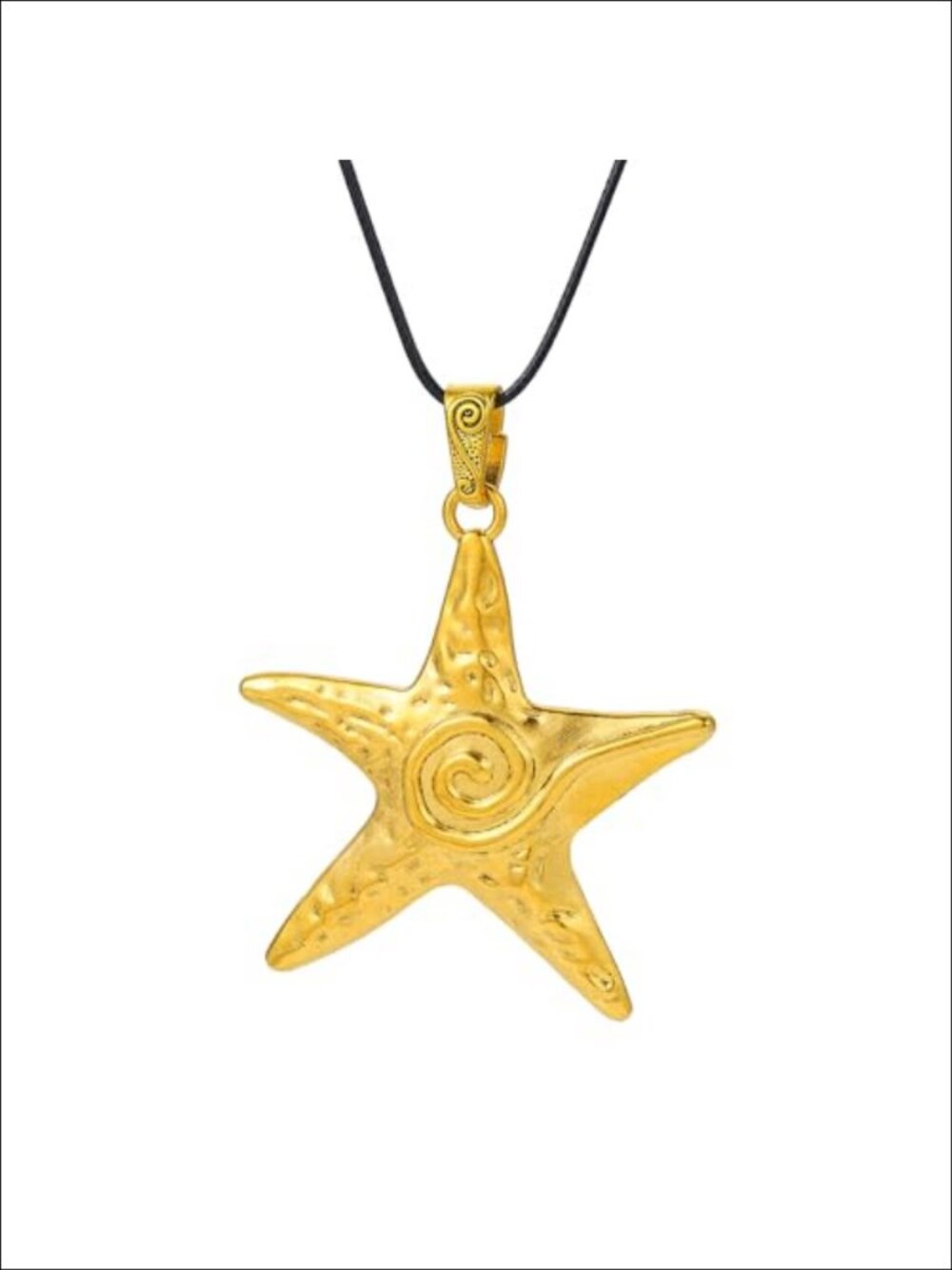 Starfish Spiral Vortex Pendant Choker Necklace Beach Jewelry